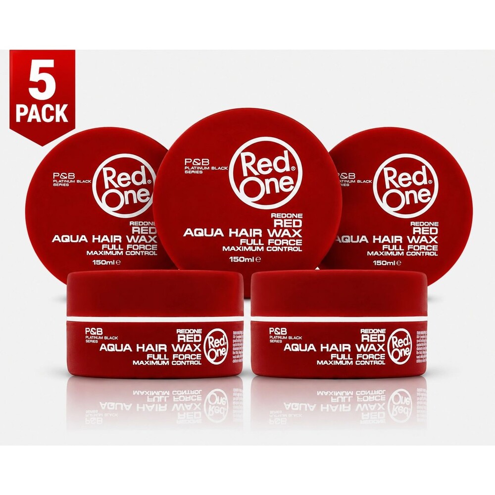 Red One Aqua Hair Wax Full Force Maximum Control 150ml 5 Pack NEW